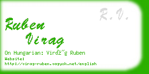 ruben virag business card